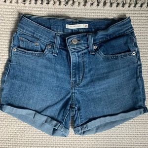 Women Mid Length Jeans shorts.